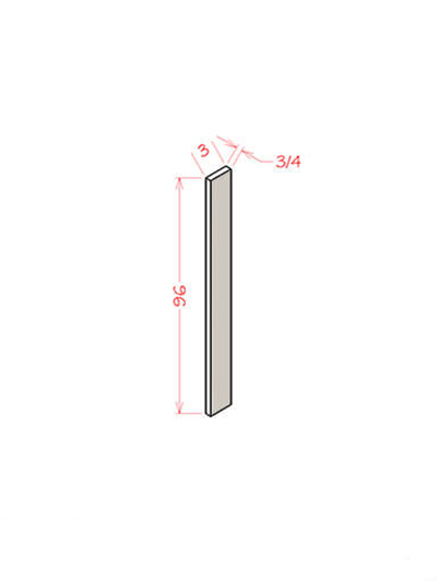 3 in. W x 0.75 in. D x 96 in. H Filler – Shaker Honey
