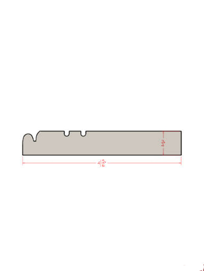 0.75 in. W x 5 in. D x 96 in. H Baseboard Molding – Shaker Honey