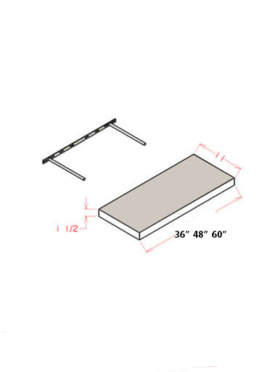36 in. W x 11 in. D x 1.5 in. H Floating Shelf – Shaker Honey