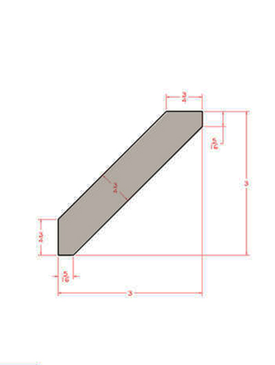 3 in. W x 3 in. D x 96 in. H Crown Molding – Shaker Honey