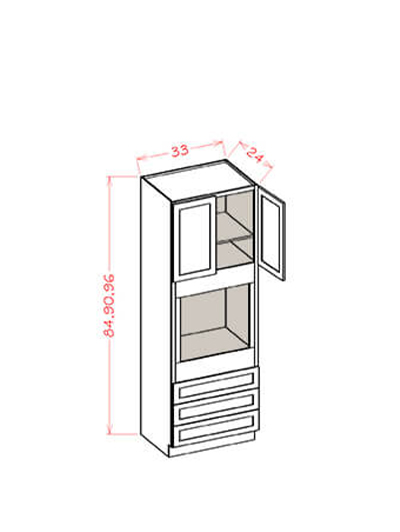 HE-O339624: Haven Ember 33″ Oven Cabinet 96″ H