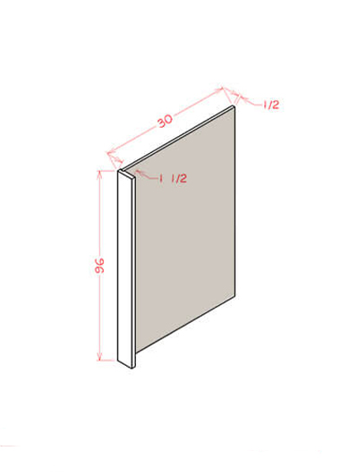 30 in. W x 1.5 in. D x 96 in. H Refrigerator Panel – Shaker Honey
