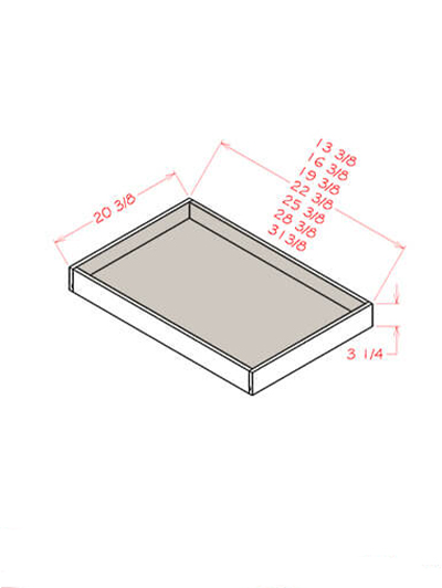 SI-RS24-Type A: Shaker Ivy 24″ Roll Out Shelf