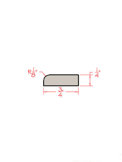 0.75 in. W x 0.25 in. D x 96 in. H Scribe Molding – Shaker Honey