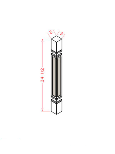 SU-SQDL: Ready-to-Finish Shaker Square Decorative Leg