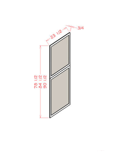 23.5 in. W x 0.75 in. D x 90.5 in. H Tall Decorative Side Panel – Shaker Honey