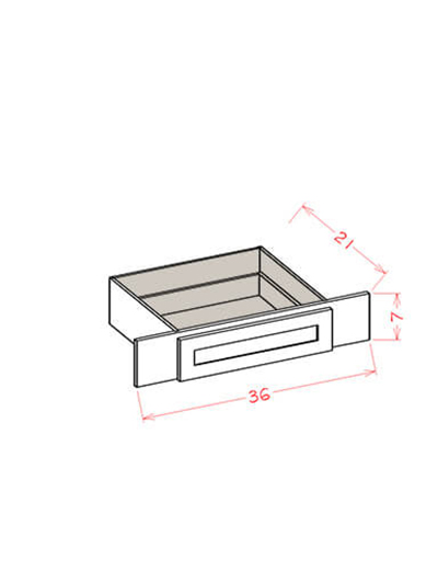 SU-VKD36: Ready-to-Finish Shaker 36″ Vanity Knee Drawer