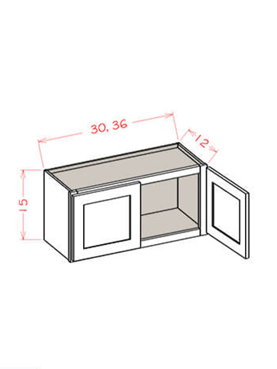SU-W3615: Ready-to-Finish Shaker 36″ Bridge Cabinet 15″ High
