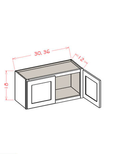 SU-W3618: Ready-to-Finish Shaker 36″ Bridge Cabinet 18″ High