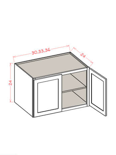 SU-W302424: Ready-to-Finish Shaker 30″ Wall Refrigerator Cabinets 24″ H (24″ Deep)