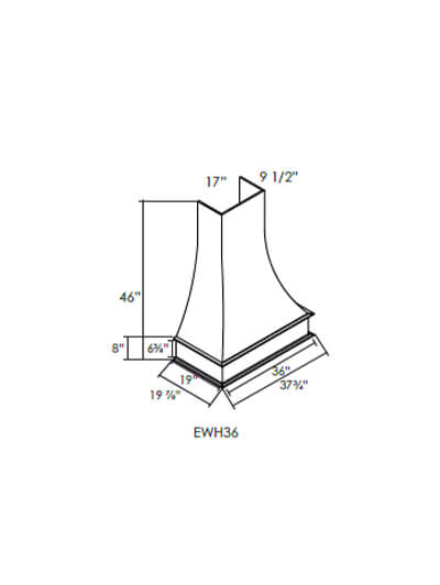 AW-EWH36: Ice White Shaker 36″ Range Hood