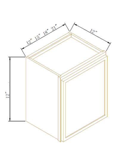 Greystone Shaker 21 in. W x 12 in. D x 12 in. H Wall Stacker Cabinet