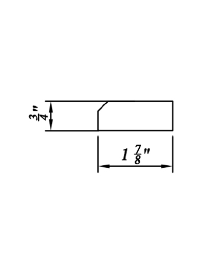 Inset White Slab Shaker Countertop Molding 1 7/8″W X 3/4″D X 96″H