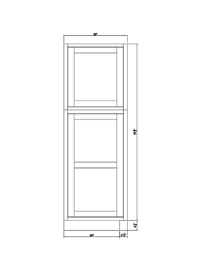 Inset White Slab Shaker Tall Decorative Panel 25″W*79 1/2″H