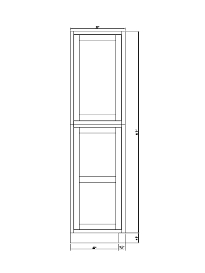Inset White Slab Shaker Tall Decorative Panel 25″W*91 1/2″H
