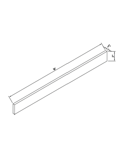 Inset White Slab Shaker Wall Filler 3”W*96”H*3/4”D
