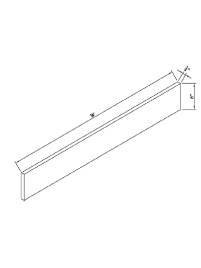 Inset Brown Slab Shaker Wall Filler 6”W*96”H*3/4”D