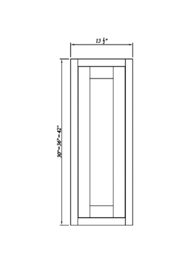 Inset White Slab Shaker Wall Decorative Panel 13 1/2”W*42”H*3/4″THICK