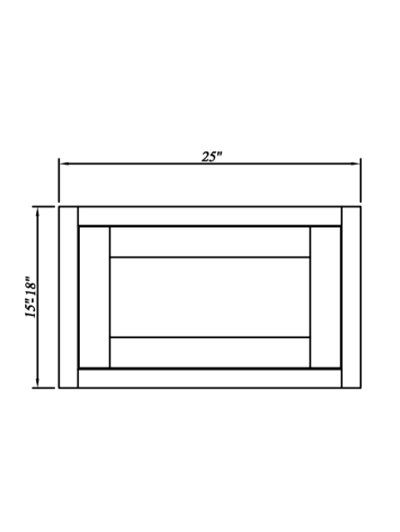 Inset White Slab Shaker Wall Decorative Panel 25″W*18″H*3/4″THICK