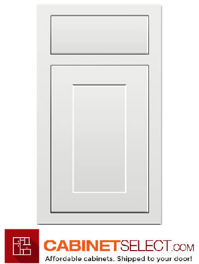 Inset White Slab Shaker Sample Door