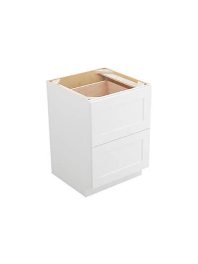 Shaker White 2db24 Two Drawer Base Closed