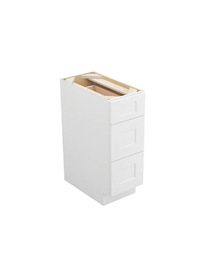 Shaker White 3db12 Three Drawer Base Closed