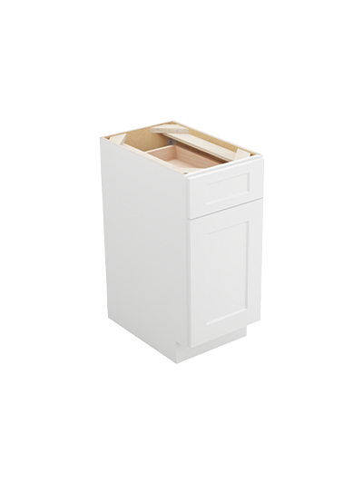 Shaker White B15tcpo Base With Single Trash Can Closed