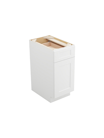 Shaker White B15td Single Tray Divider Base With Drawer Closed