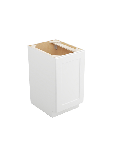 Shaker White B18fh2rs Full Height Two Rollout Shelf Base Closed