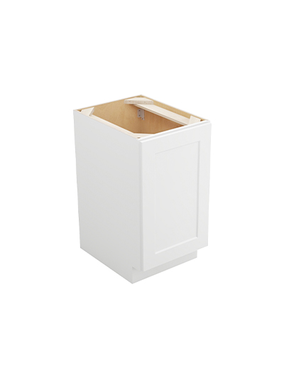Shaker White B18fh3rs Full Height Three Rollout Shelf Base Closed