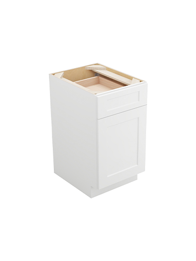 Shaker White B18tcpo Base With Double Trash Can Closed