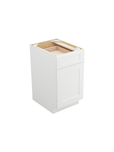 Shaker White B18td Double Tray Divider Base With Drawer Closed