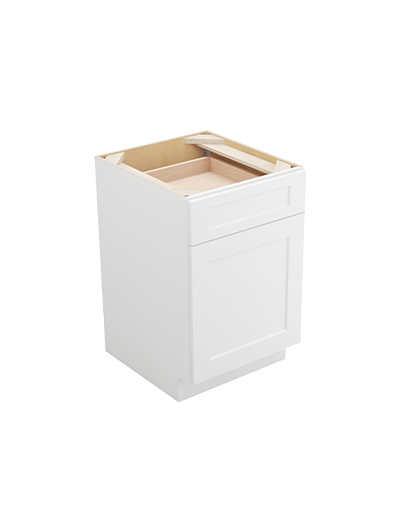 Shaker White B211rs One Rollout Shelf Base Closed