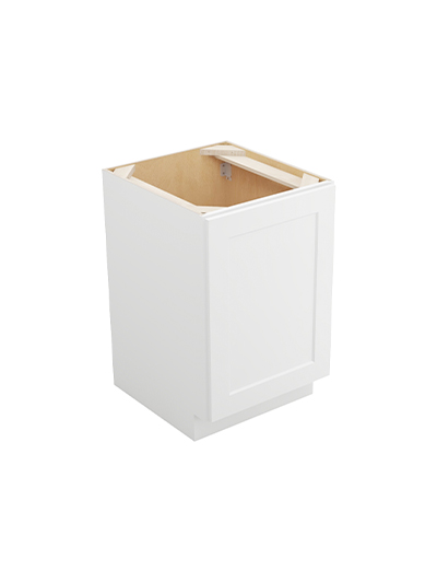Shaker White B21fh2rs Full Height Two Rollout Shelf Base Closed