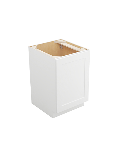Shaker White B21fh3rs Full Height Three Rollout Shelf Base Closed