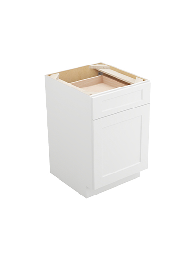 Shaker White B21tcpo Base With Double Trash Can Closed