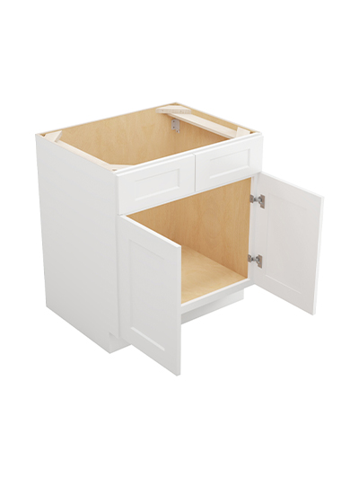 WS-SB30: Shaker White 30″ Sink Base Cabinet