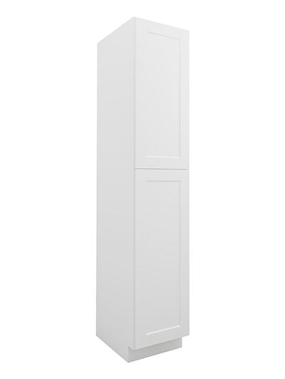 Shaker White U189024 Utility Two Doors Closed