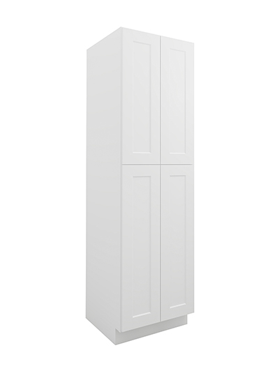 Shaker White U2484244rs Four Door Utility Four Rollout Shelf Closed