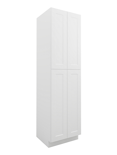 Shaker White U249024 Utility Cabinet Four Doors Closed