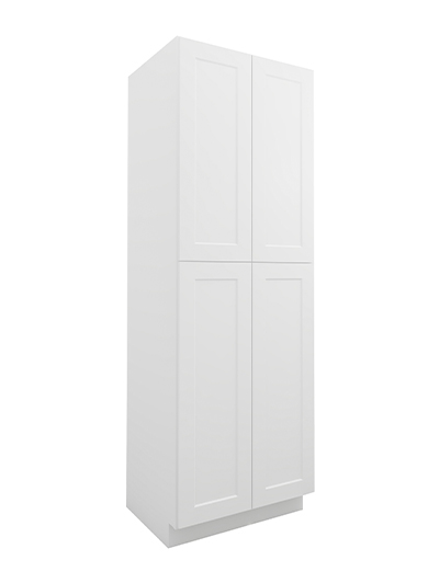 Shaker White U3090244rs Four Door Utility Four Rollout Shelf Closed