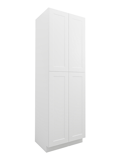 Shaker White U3096244rs Four Door Utility Four Rollout Shelf Closed
