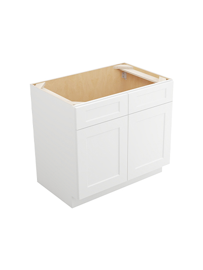 Shaker White Vs36 Vanity Sink Base Closed