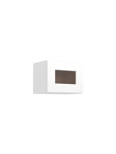 Shaker White W1512gd Glass Door Wall Stacker Closed