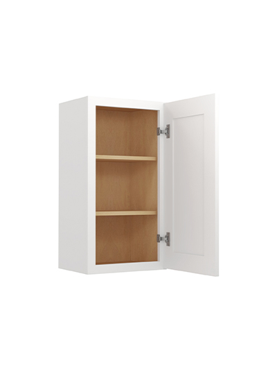 WS-W1530: Shaker White 15″ Single Door 30″ High Wall Cabinet