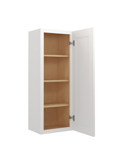 WS-W1542: Shaker White 15″ Single Door 42″ High Wall Cabinet