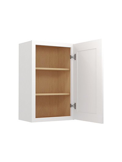 WS-W1830: Shaker White 18″ Single Door 30″ High Wall Cabinet