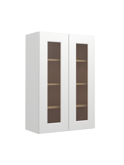 Shaker White W2436gd Glass Door Wall Closed