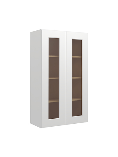 Shaker White W2442gd Glass Door Wall Closed