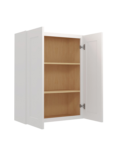 WS-W2736: Shaker White 27″ Double Door 36″ High Wall Cabinet